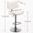 Bar Stools Mid Century Modern Adjustable Counter Height Black Leather Upholstered 360°Swivel Bar Chairs For Kitchen Island/Dining Room/Cafe, 1 Chair/1Carton-931586186-931586187