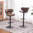 Masaccio Weathered Upholstery Airlift Adjustable Swivel Barstool With Chrome Base, Set Of 2-1744867691