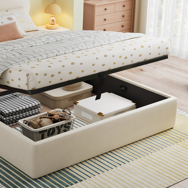 Metal Ottoman Storage Bed, Double (4'6)