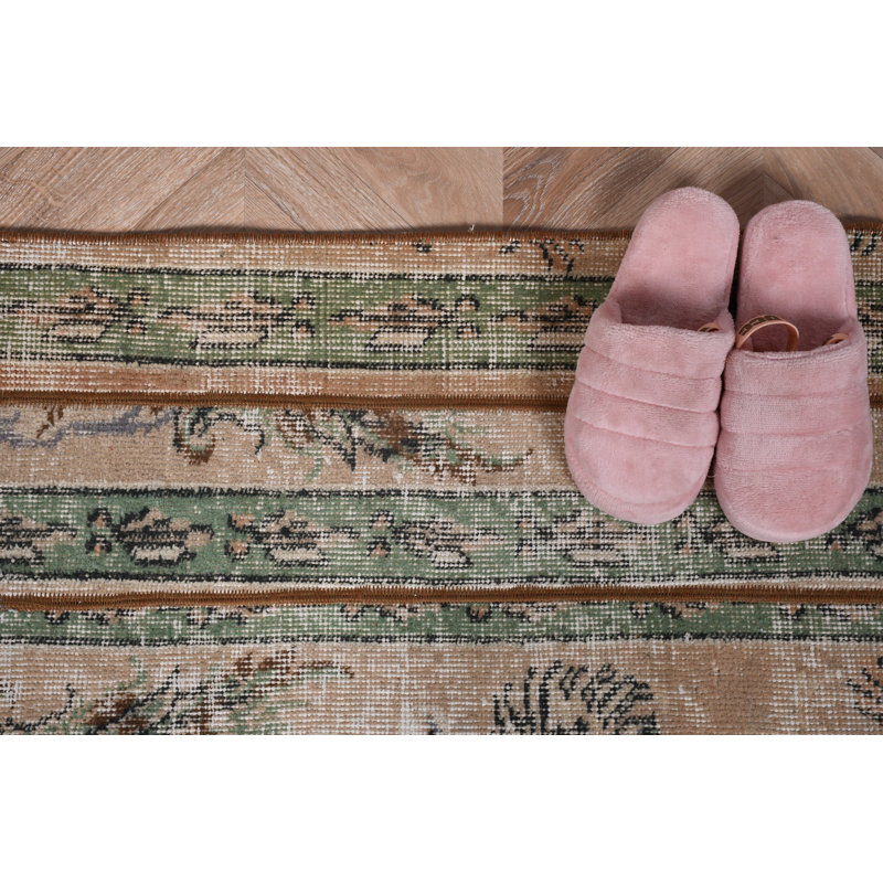 Tapis turc vintage fait à la main pour décorer la maison dans le salon et le vestibule avec un design antique