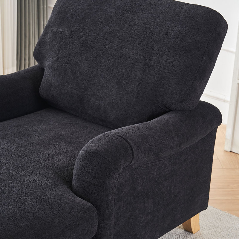 Chaise longue surdimensionnée, Polyester noir