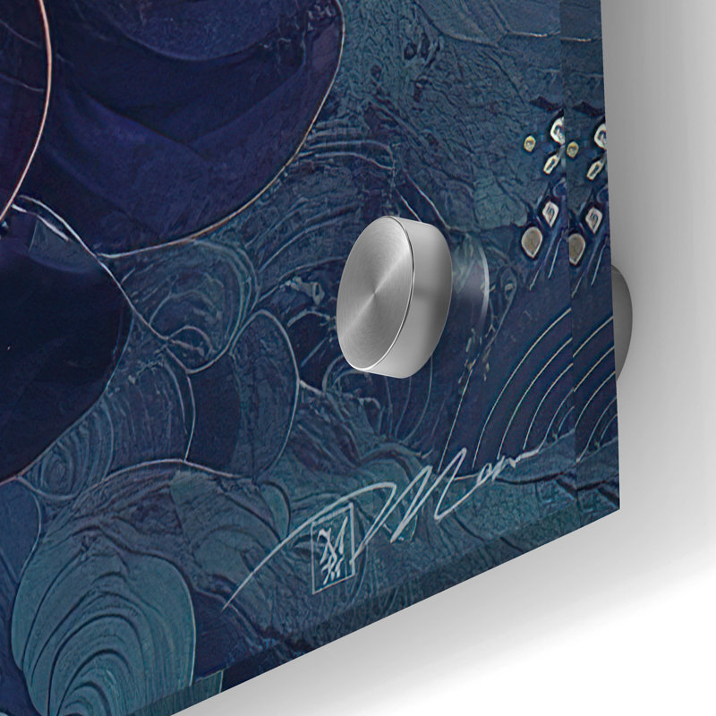 Art mural en verre Winston Porter «Abstract Chinese Chrysanthemum» par Momart, H 36 po x l 24 po x P 0,2 po