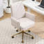 La chaise de bureau relevable à dossier moyen, en tissu rayé et ergonomique, est un excellent choix pour travailler, étudier ou se détendre. La conception à dossier moyen offre une meilleure expérience d'assise, blanc-130596833