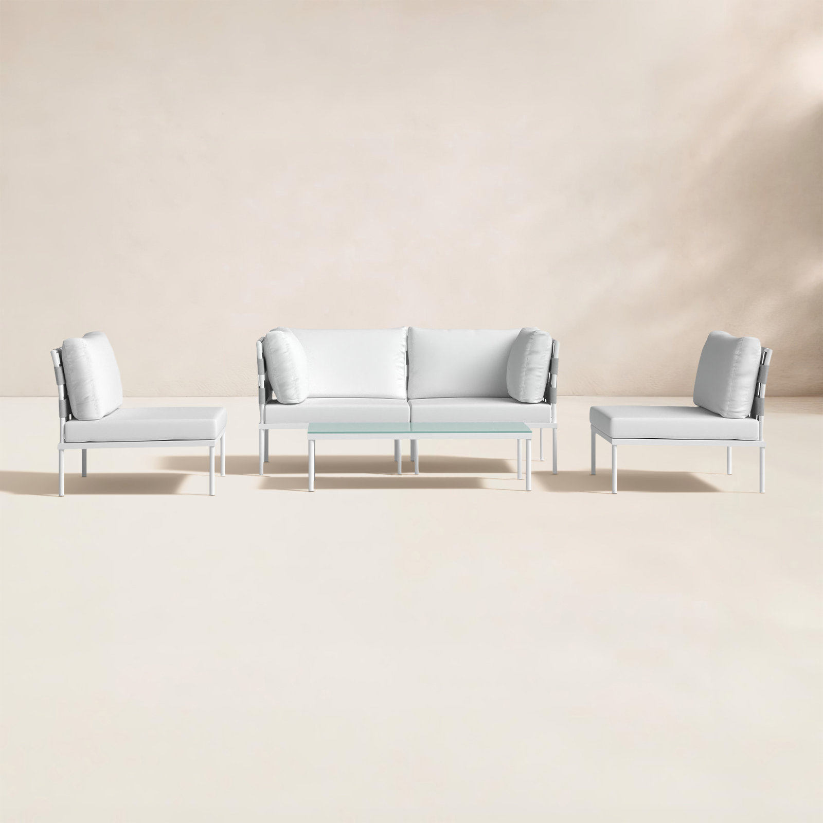 Harmony 5-Person Patio Seating Group, White