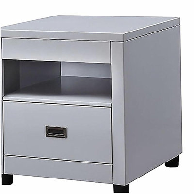 Dove Grey Storage End Table