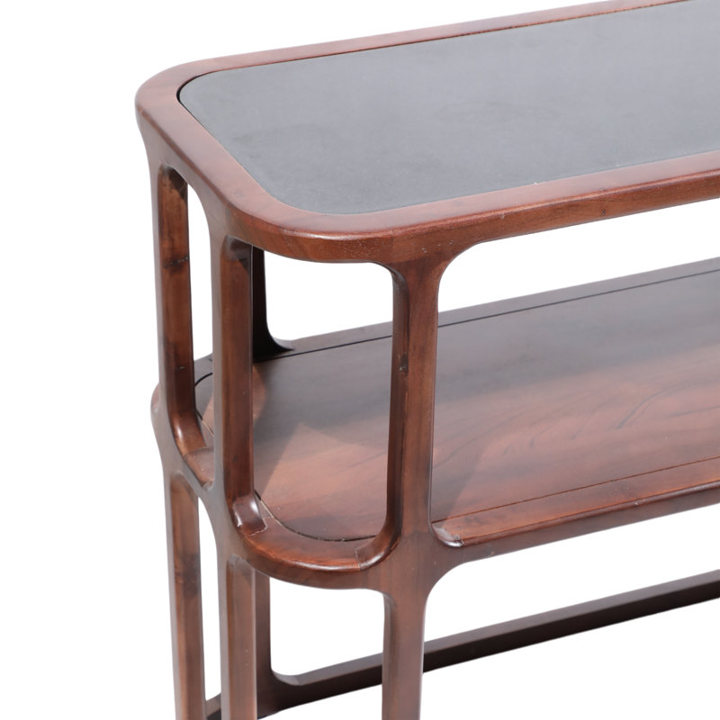 Sagebrook Home 54" Stefan Wood And Marble Console Table, Brown/Black