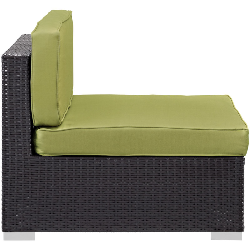 Canapé modulaire d'extérieur sans accoudoirs avec coussins Modway, Péridot