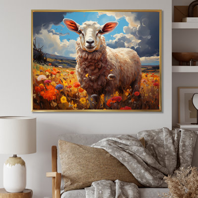 " Sheep Vibrant Meadows "