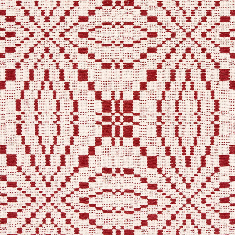 Francestown Coverlet Fabric, Crimson