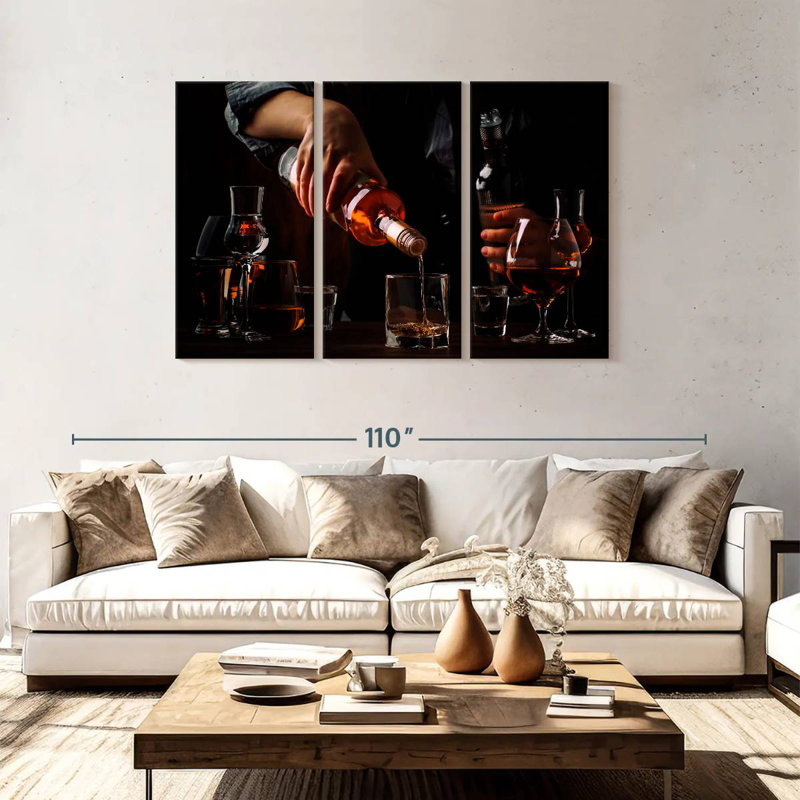 Yarlin Bartender Pouring Drinks, 32" H x 50" W