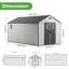 Abri de jardin portatif en plastique avec terrasse et toit en pente-127386045