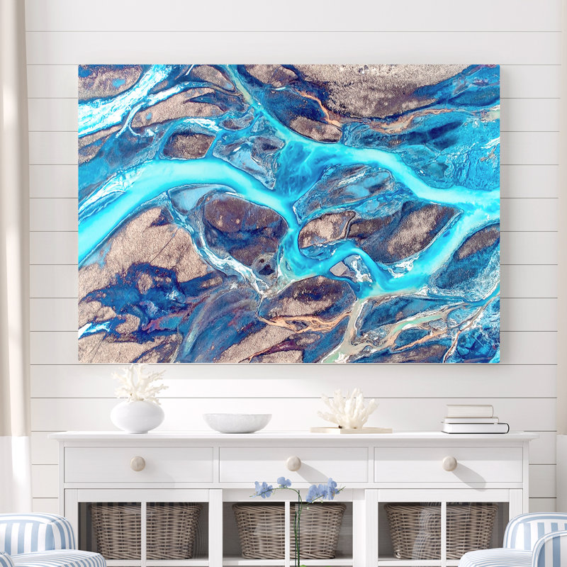 Aimal Blues River (Part 1) - Impression sur toile tendue, H 26 po x l 50 po x P 1,5 po