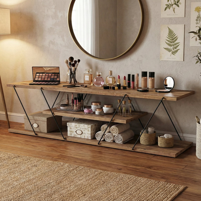Urban Rustic 3-Tier Media Console
