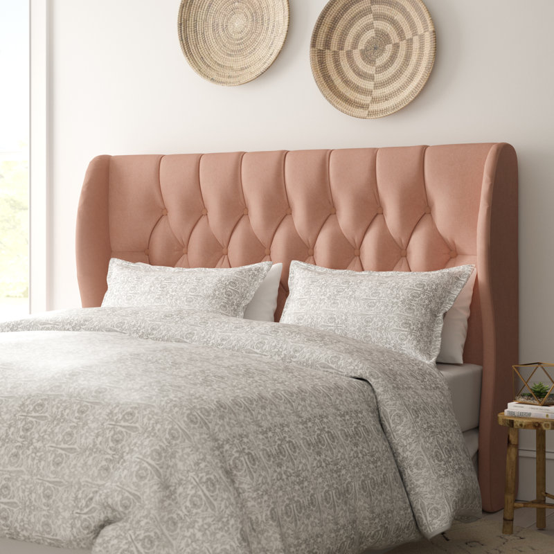 Elliana Upholstered Wingback Headboard, King
