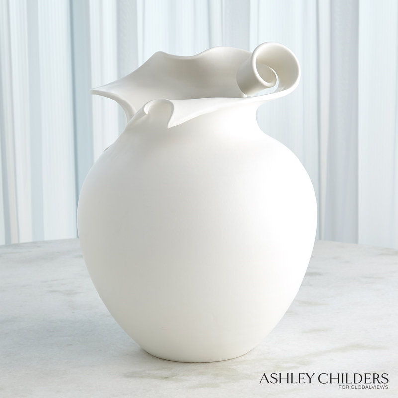 Charlotte Vase-White
