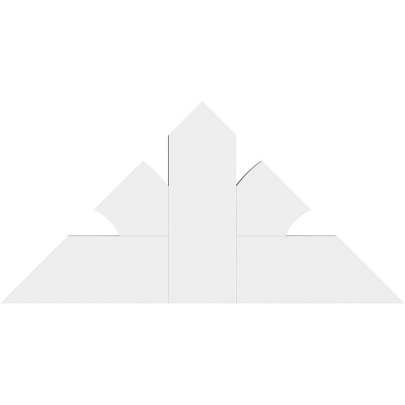 Support pour pignon en PVC de qualité architecturale Richland, H 18 po x l 36 po (pas: 12/12), P 2 po x F 6 po