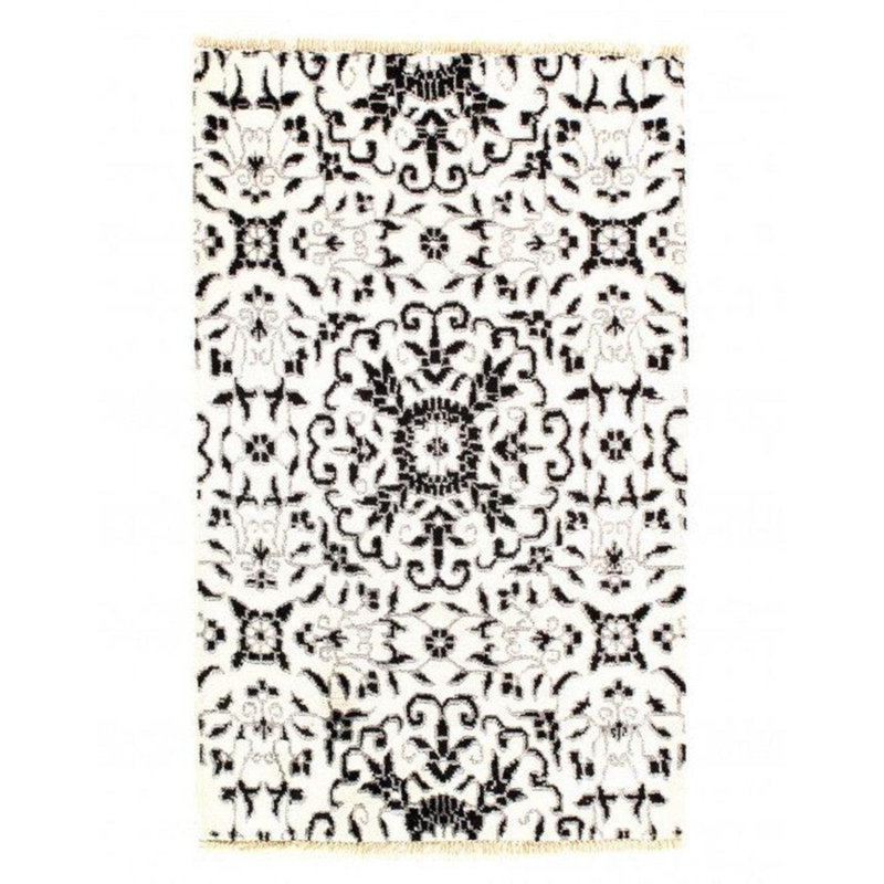Niviah Floral Area Rug in White