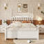 Grand lit plateforme avec lit gigogne simple TG et 2 tiroirs de rangement, lit classique avec tête de lit à broche-1337139609