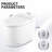 White Smart Toilet With Heated Seat, Night , Self-Cleaning Nozzle, Massage Wash, Silent Slow Down, Auto Flush Pre-Wet, Side Knob Flush,