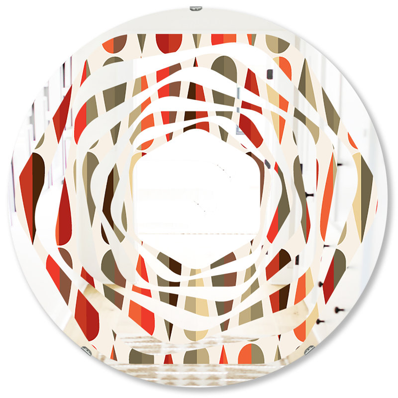 Miroir mural Whirl Abstract Drops IV, H 31,5 po x l po