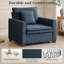 Fauteuil d'appoint convertible 3 en 1, fauteuil-lit multifonctionnel pour petits espaces-130168107