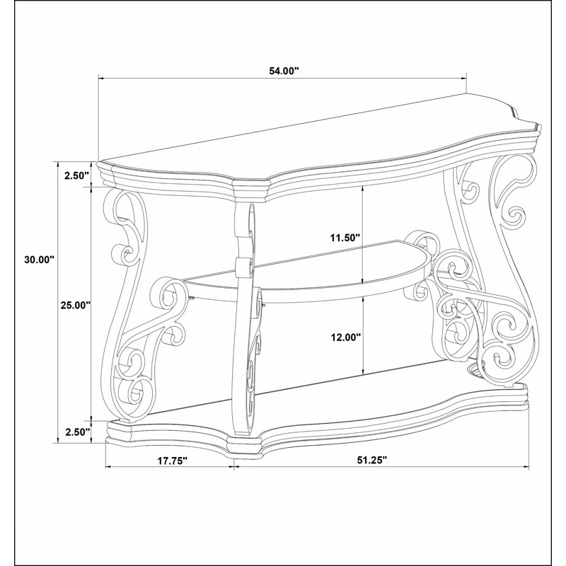 Console à 2 tablettes Gretta Merlot
