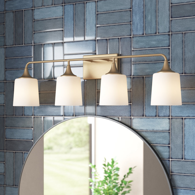 Newlyn Aged Brass 4-Light Dimmable Vanity Light