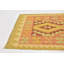 Tapis en laine rouge/beige 2 pi 6 po x 4 pi "one-of-kind" à la main noué la new age Elland