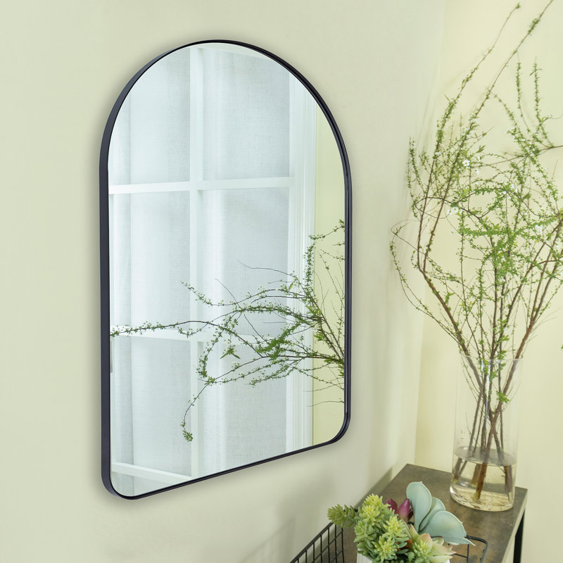 Ophira Stainless Steel Mirror, 30" x 21", Matt Black