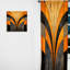 Vecteurs orange et gris - Rideau à formes abstraites - Rideau abstrait obscurcissant - 1 panneau-107609135