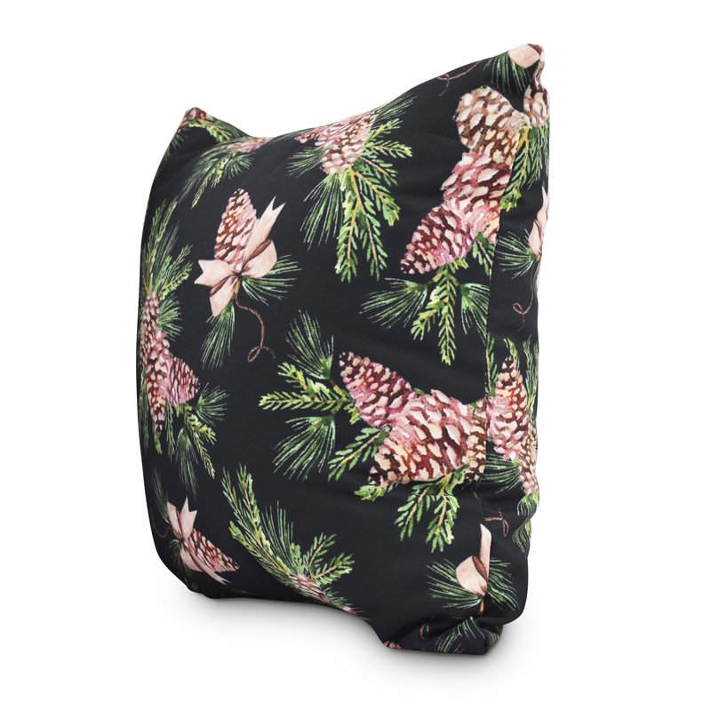 Housse et insert de coussin Winter Winter, Noir, 26 po x 26 po