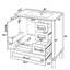 Meuble-lavabo moderne avec lavabo en céramique, porte à fermeture douce et tiroirs multiples-978728682