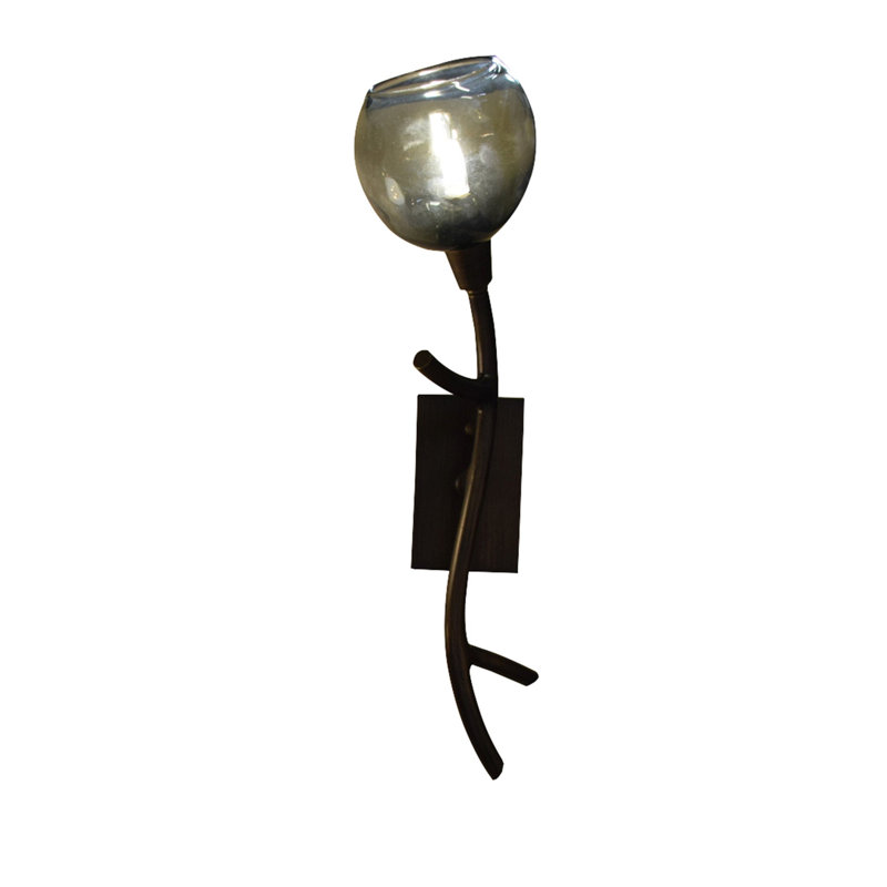 Lucia 1 - Light Wallchiere, Black Matte, Smoke