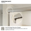 60 po Susurrus X P 56 po Porte de baignoire coulissante H en demi-cadre avec verre transparent en nickel brossé-107613018