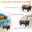 Tabouret de pieds brun en similicuir