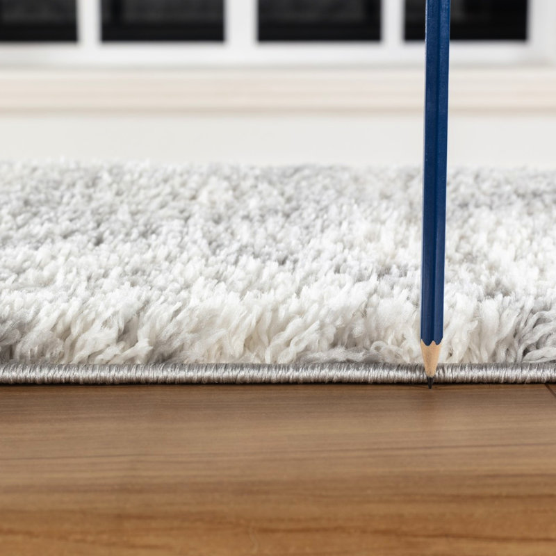 Tapis gris avec poils de 1,2 po, teinture 7 pi 10 po x 9 pi 10 po pour une maison gracieuse 7 pi 10 po 9 po, gris, doux et