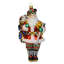 Golfing Santa Glass Ornament
