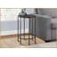 Table basse en stratifié bronze foncé peu encombrante avec pieds en métal noir - facile à nettoyer pour le salon Chambre à coucher