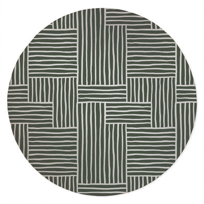 Grid Puz Non-Slip Outdoor Rug