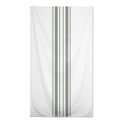 Nappe rectangulaire à rayures en polyester
