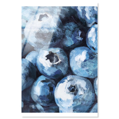 Blueberries in summer Blue Decor Acrylic Print by Art Remedy