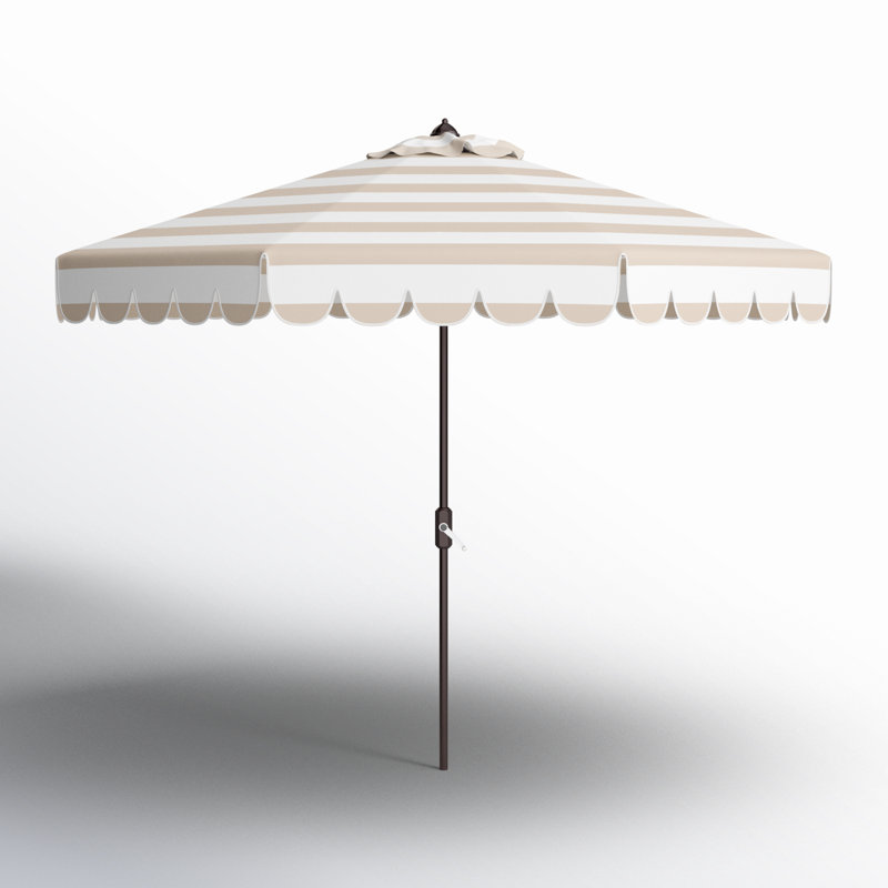 Parasol de plage 11 pi Avalee, Beige / Blanc