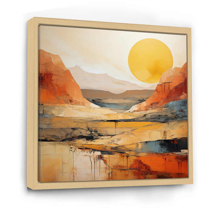 «Bold Landscape Canyon Desert VII», art sur toile Canyon, H 30 po x l 30 po, Érable, Reproduction avec cadre flottant