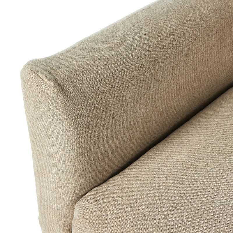 Lowell Slipcover Swivel Chair, Cream Linen