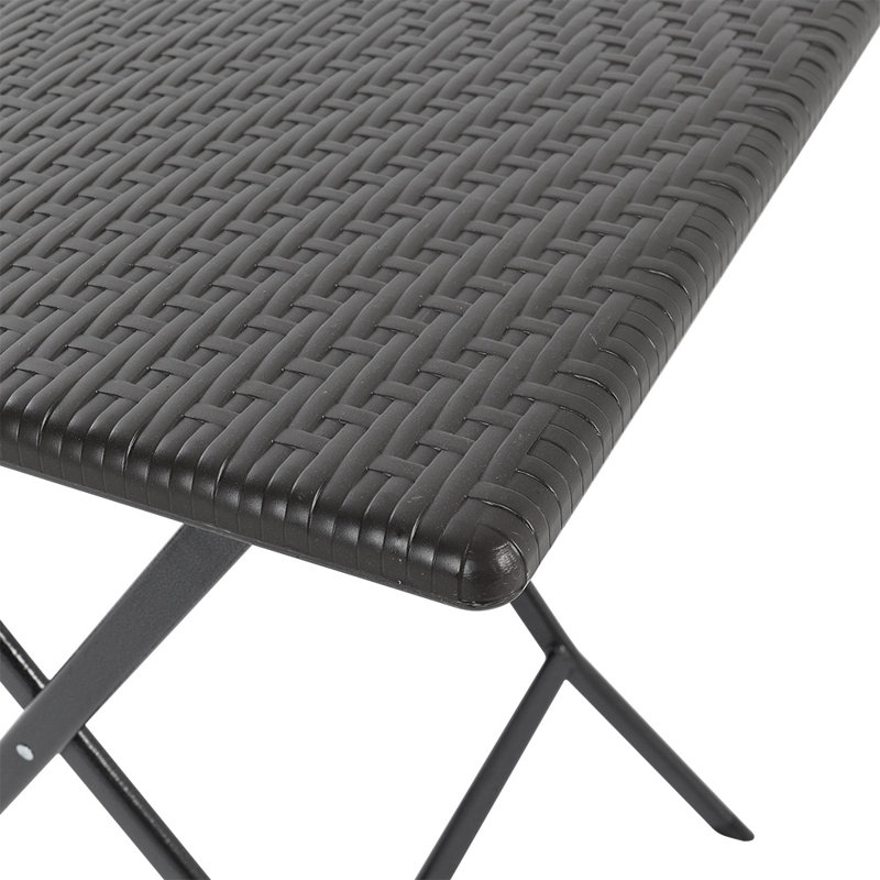 Foldable Outdoor Patio Dining Side Chair, Black