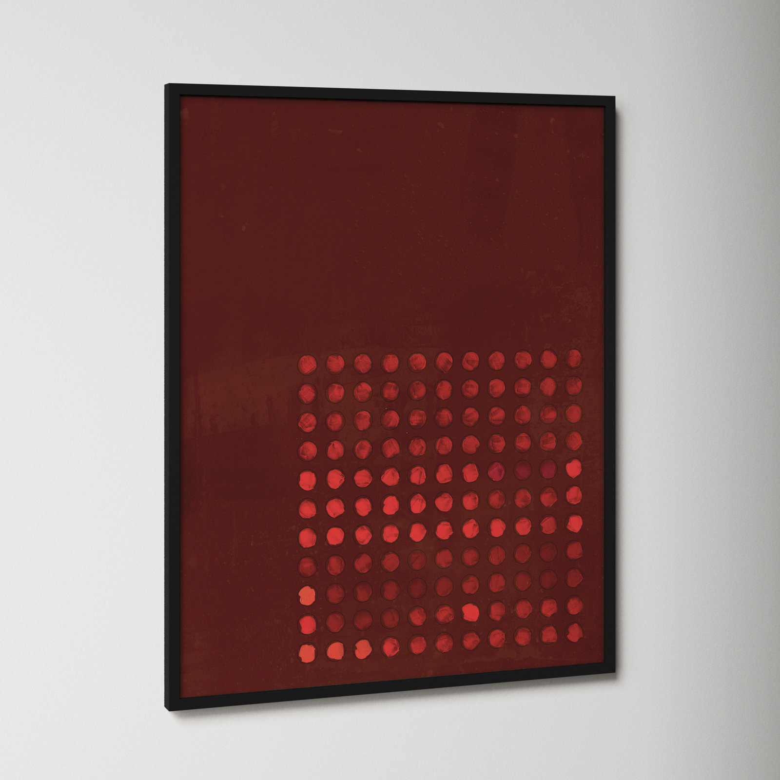 Circles in Squares "Circles in Squares 7" Print, Black, 38" H x 30" W x 1.25" D