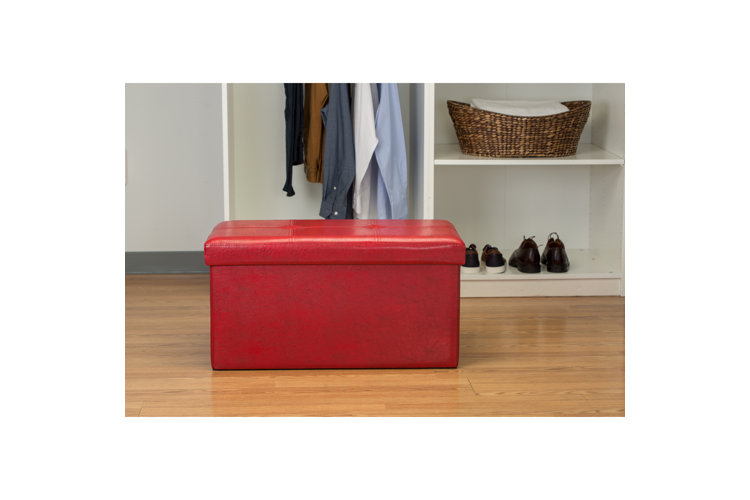 Top Red Storage Ottomans