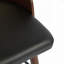 Tabouret de comptoir en bois d'hévéa de 26 po de hauteur avec dossier en rotin Nasra-122002029-129682434