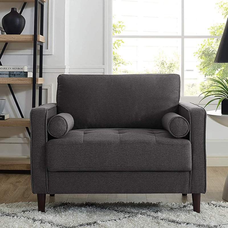 Zaiya Upholstered Armchair, Heather Gray 100% Polyester