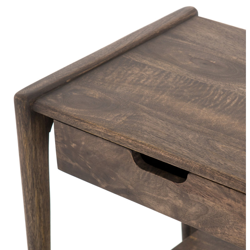 Deviney 1 - Drawer Solid Wood Nightstand